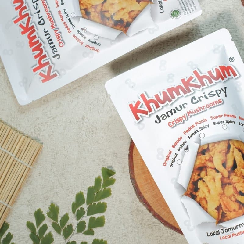 Produk KhumKhum Jamur Crispy dari berbagai sudut